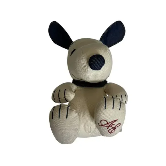 American Eagle Denim Snoopy Plush Limited Edition 8” Peanuts Stuffed Toy Animal - Picture 3 of 8